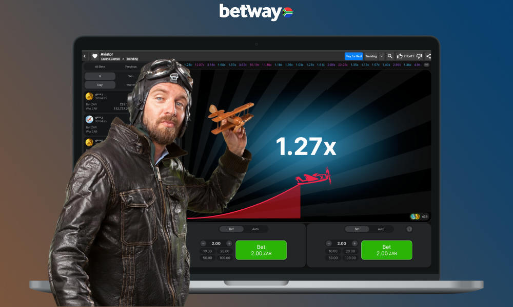 At Betway, users have access to the popular Aviator game, which can be played for free and for real money